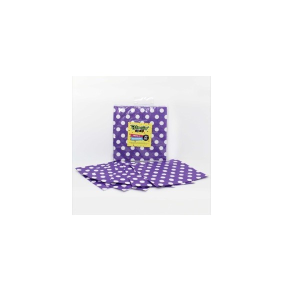 Servilleta Polka Morada 25X25 X20