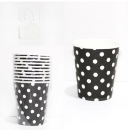 Vaso Polka Negro X 10