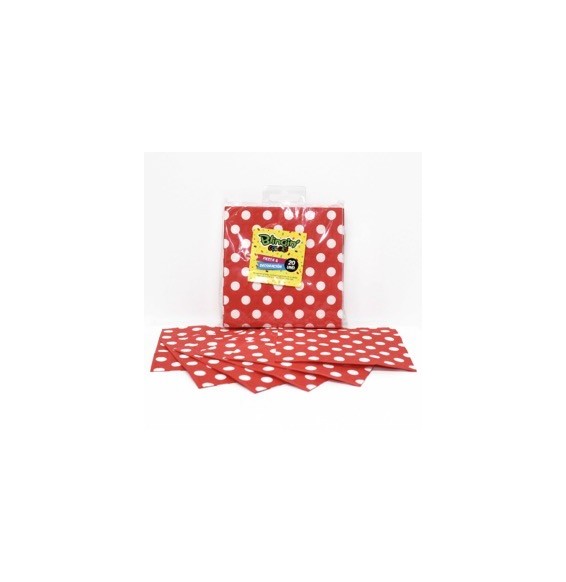 Servilleta Polka Roja 25X25 X20